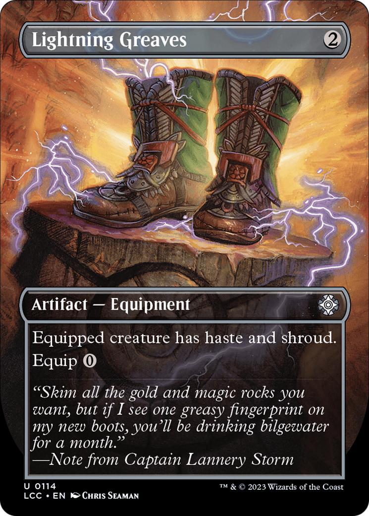 Lightning Greaves (LCC-114) - The Lost Caverns of Ixalan Commander (Borderless) Foil - Premium MTG Single from Wizards of the Coast - Just $4.94! Shop now at Game Crave Tournament Store