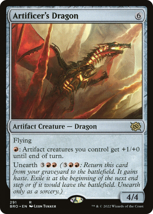Artificer's Dragon (BRO-291) - The Brothers' War - Premium MTG Single from Wizards of the Coast - Just $0.08! Shop now at Game Crave Tournament Store
