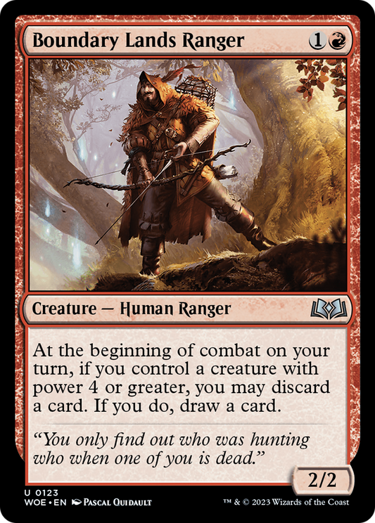 Boundary Lands Ranger (WOE-123) - Wilds of Eldraine Foil - Premium MTG Single from Wizards of the Coast - Just $0.08! Shop now at Game Crave Tournament Store