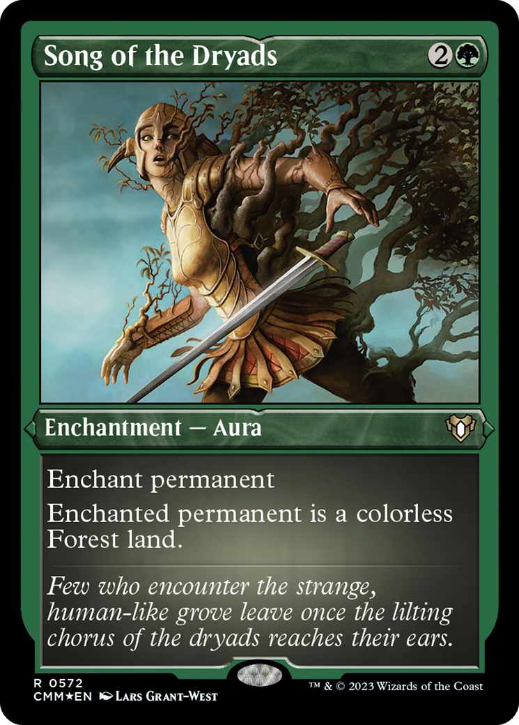 Song of the Dryads (CMM-572) - Commander Masters Etched Foil - Premium MTG Single from Wizards of the Coast - Just $1.90! Shop now at Game Crave Tournament Store