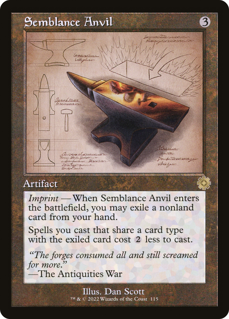 Semblance Anvil (BRR-115) - The Brothers' War Retro Artifacts - Premium MTG Single from Wizards of the Coast - Just $0.35! Shop now at Game Crave Tournament Store