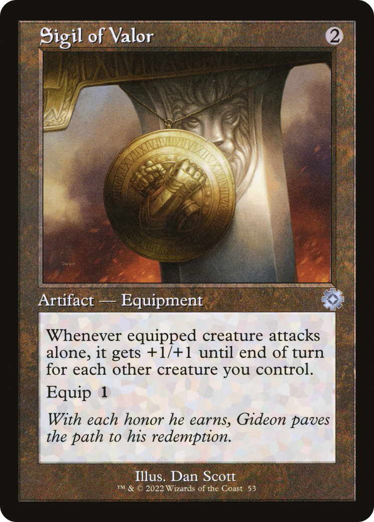 Sigil of Valor (BRR-053) - The Brothers' War Retro Artifacts Foil - Premium MTG Single from Wizards of the Coast - Just $0.08! Shop now at Game Crave Tournament Store
