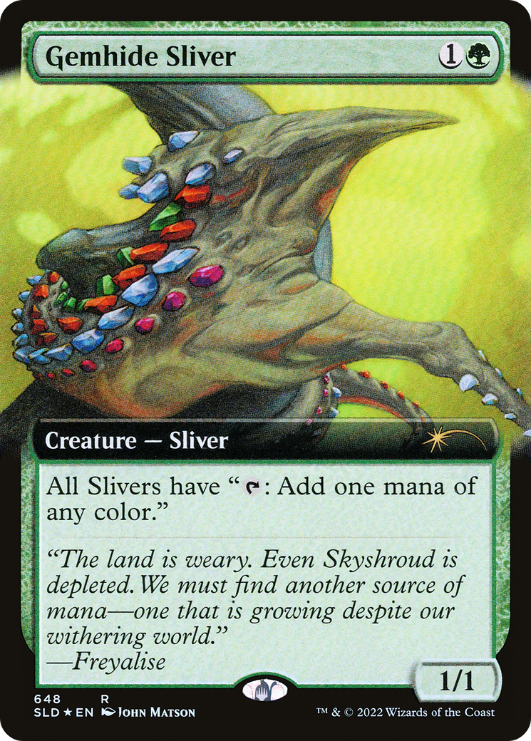 Gemhide Sliver (SLD-648) - Secret Lair Drop: (Extended Art) Foil - Premium MTG Single from Wizards of the Coast - Just $75.55! Shop now at Game Crave Tournament Store