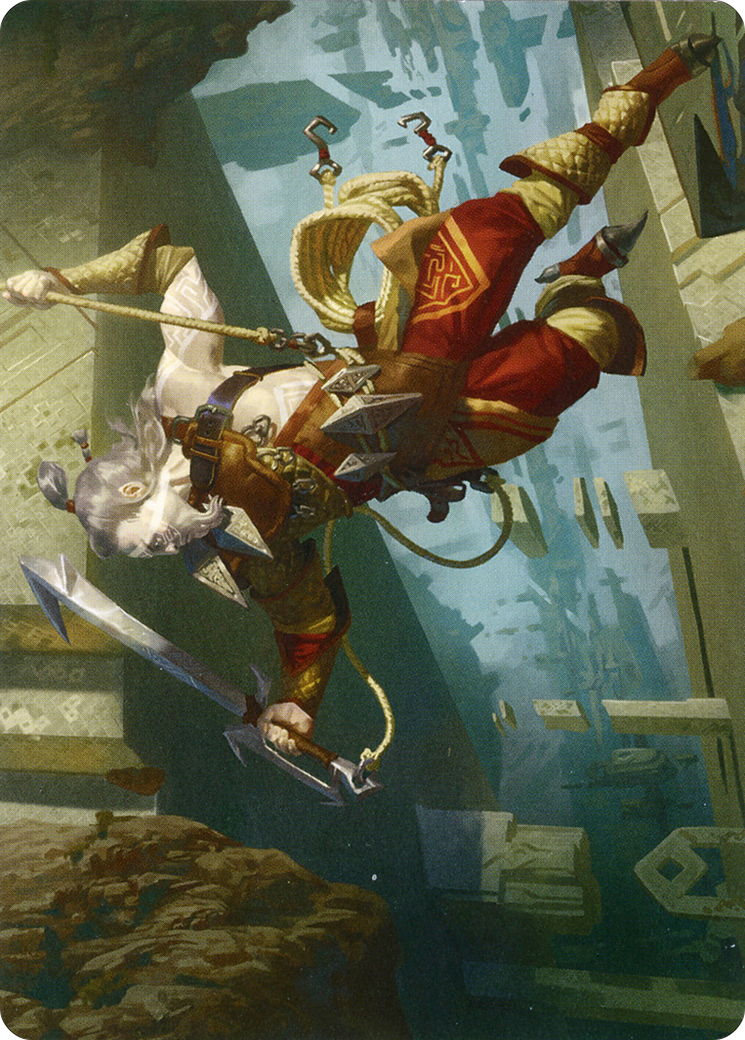 Cliffhaven Sell-Sword // Cliffhaven Sell-Sword (AZNR-038) - Zendikar Rising Art Series (Borderless) Foil - Premium MTG Single from Wizards of the Coast - Just $0! Shop now at Game Crave Tournament Store