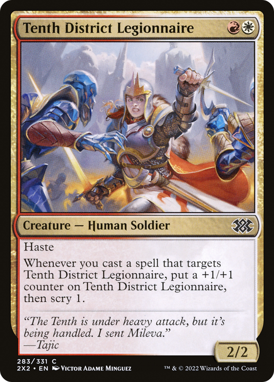 Tenth District Legionnaire (2X2-283) - Double Masters 2022 Foil - Premium MTG Single from Wizards of the Coast - Just $0.08! Shop now at Game Crave Tournament Store