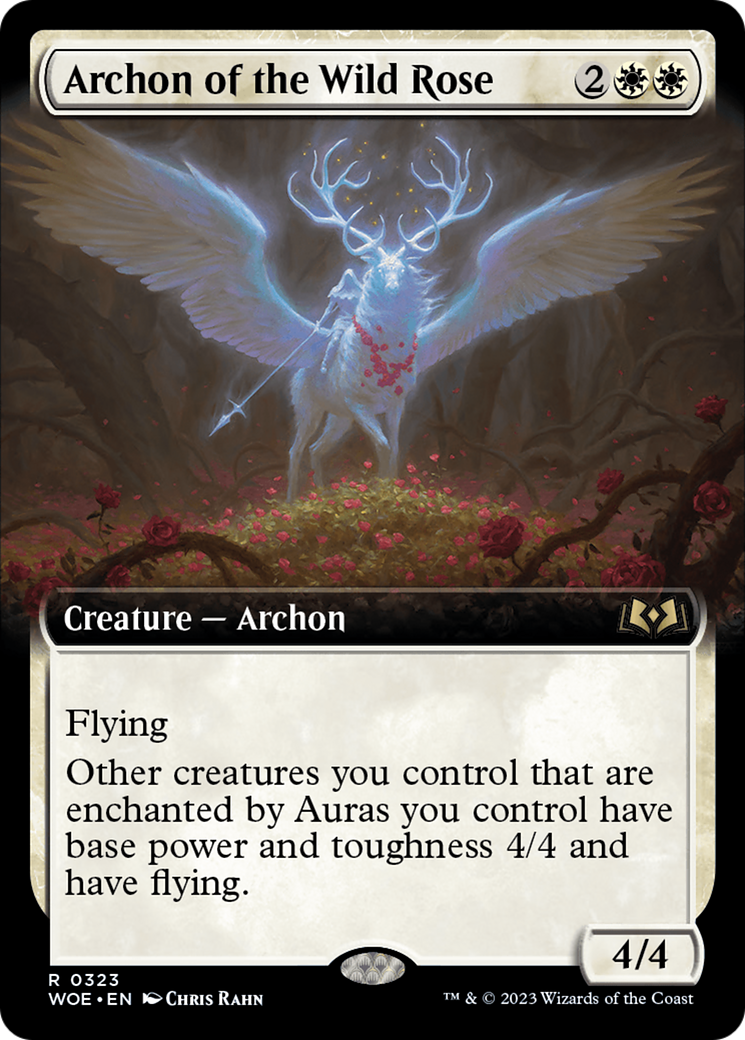 Archon of the Wild Rose (WOE-323) - Wilds of Eldraine: (Extended Art) - Premium MTG Single from Wizards of the Coast - Just $0.08! Shop now at Game Crave Tournament Store