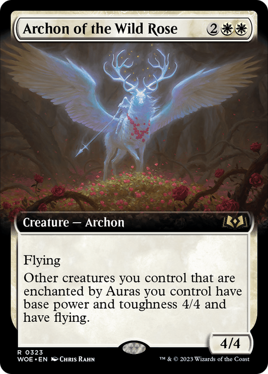 Archon of the Wild Rose (WOE-323) - Wilds of Eldraine: (Extended Art) Foil - Premium MTG Single from Wizards of the Coast - Just $0.10! Shop now at Game Crave Tournament Store
