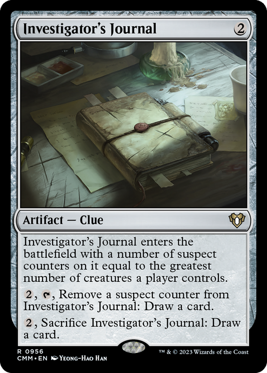 Investigator's Journal (CMM-956) - Commander Masters - Premium MTG Single from Wizards of the Coast - Just $0.08! Shop now at Game Crave Tournament Store