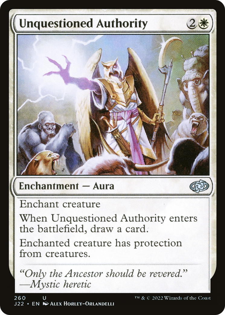 Unquestioned Authority (J22-260) - Jumpstart 2022 - Premium MTG Single from Wizards of the Coast - Just $0.24! Shop now at Game Crave Tournament Store