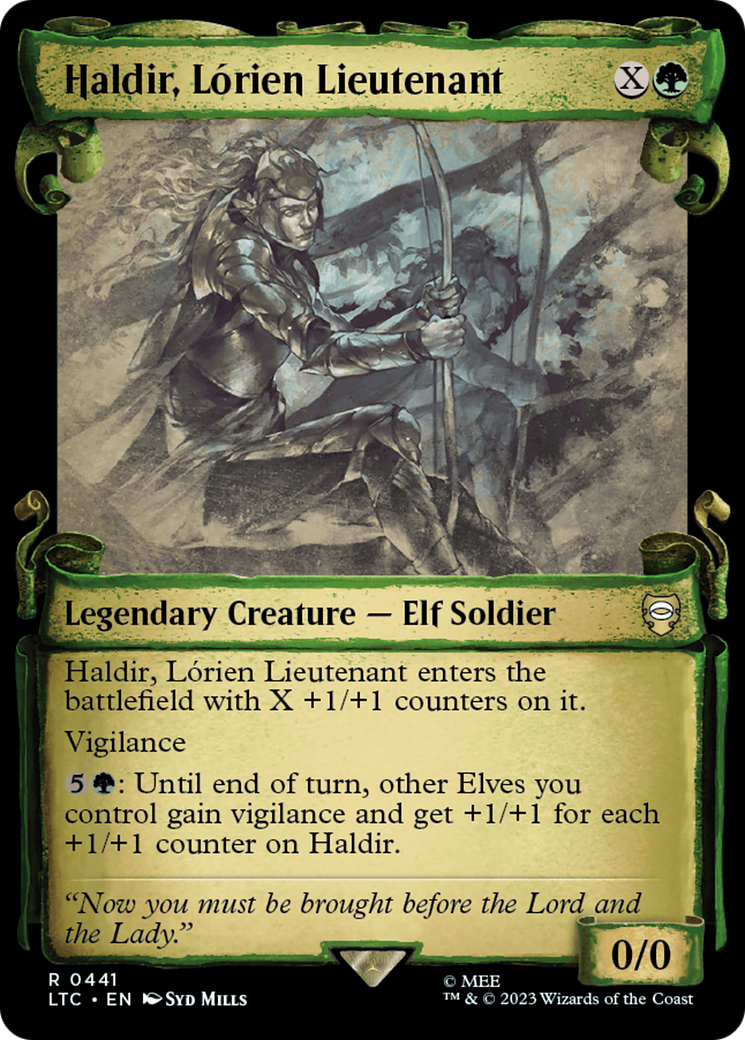 Haldir, Lórien Lieutenant (LTC-441) - Tales of Middle-earth Commander: (Showcase) - Premium MTG Single from Wizards of the Coast - Just $0.38! Shop now at Game Crave Tournament Store
