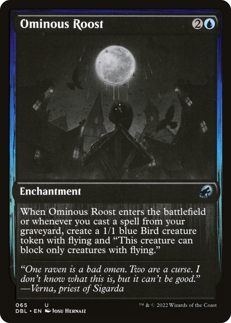 Ominous Roost (DBL-065) - Innistrad: Double Feature Foil - Premium MTG Single from Wizards of the Coast - Just $0.10! Shop now at Game Crave Tournament Store