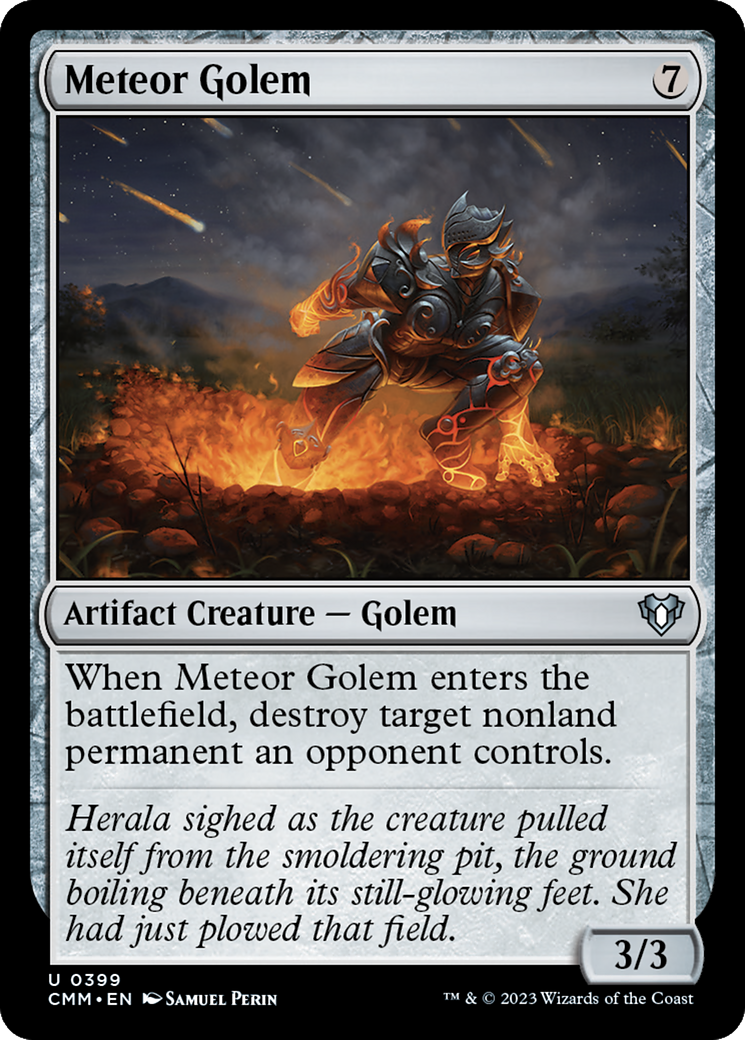 Meteor Golem (CMM-399) - Commander Masters - Premium MTG Single from Wizards of the Coast - Just $0.08! Shop now at Game Crave Tournament Store