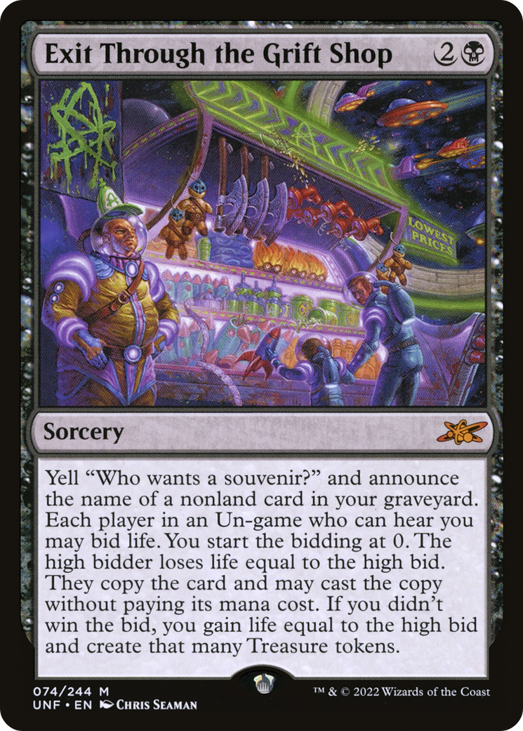 Exit Through the Grift Shop (UNF-074) - Unfinity Foil - Premium MTG Single from Wizards of the Coast - Just $0.08! Shop now at Game Crave Tournament Store