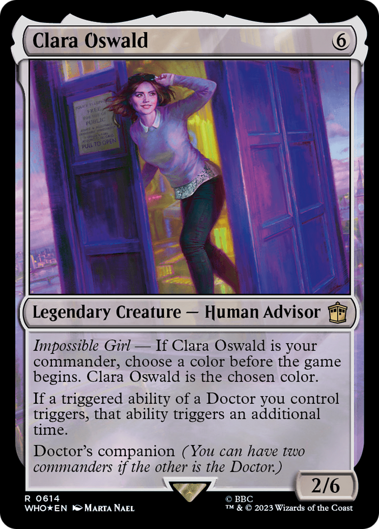Clara Oswald (WHO-614) - Doctor Who Foil - Premium MTG Single from Wizards of the Coast - Just $1.22! Shop now at Game Crave Tournament Store