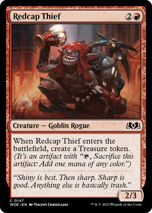 Redcap Thief (WOE-147) - Wilds of Eldraine - Premium MTG Single from Wizards of the Coast - Just $0.08! Shop now at Game Crave Tournament Store