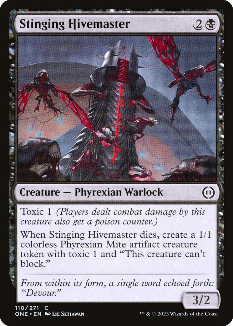 Stinging Hivemaster (ONE-110) - Phyrexia: All Will Be One Foil - Premium MTG Single from Wizards of the Coast - Just $0.25! Shop now at Game Crave Tournament Store