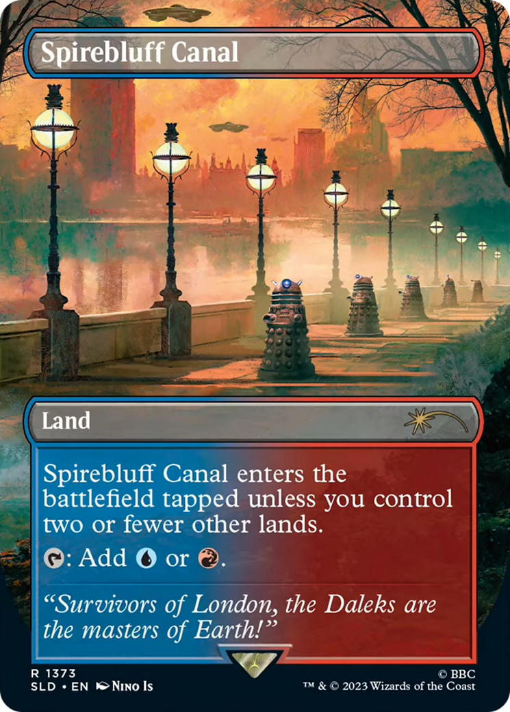 Spirebluff Canal (SLD-1373) - Secret Lair Drop (Borderless) Foil - Premium MTG Single from Wizards of the Coast - Just $3.35! Shop now at Game Crave Tournament Store