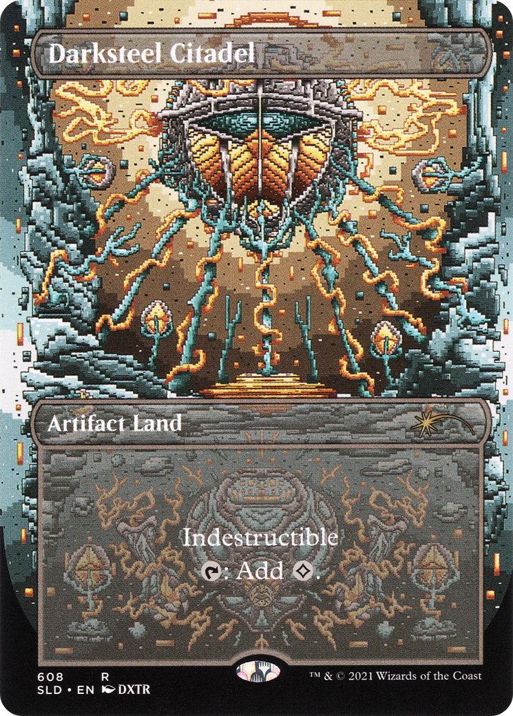 Darksteel Citadel (SLD-608) - Secret Lair Drop (Borderless) Foil - Premium MTG Single from Wizards of the Coast - Just $11.78! Shop now at Game Crave Tournament Store