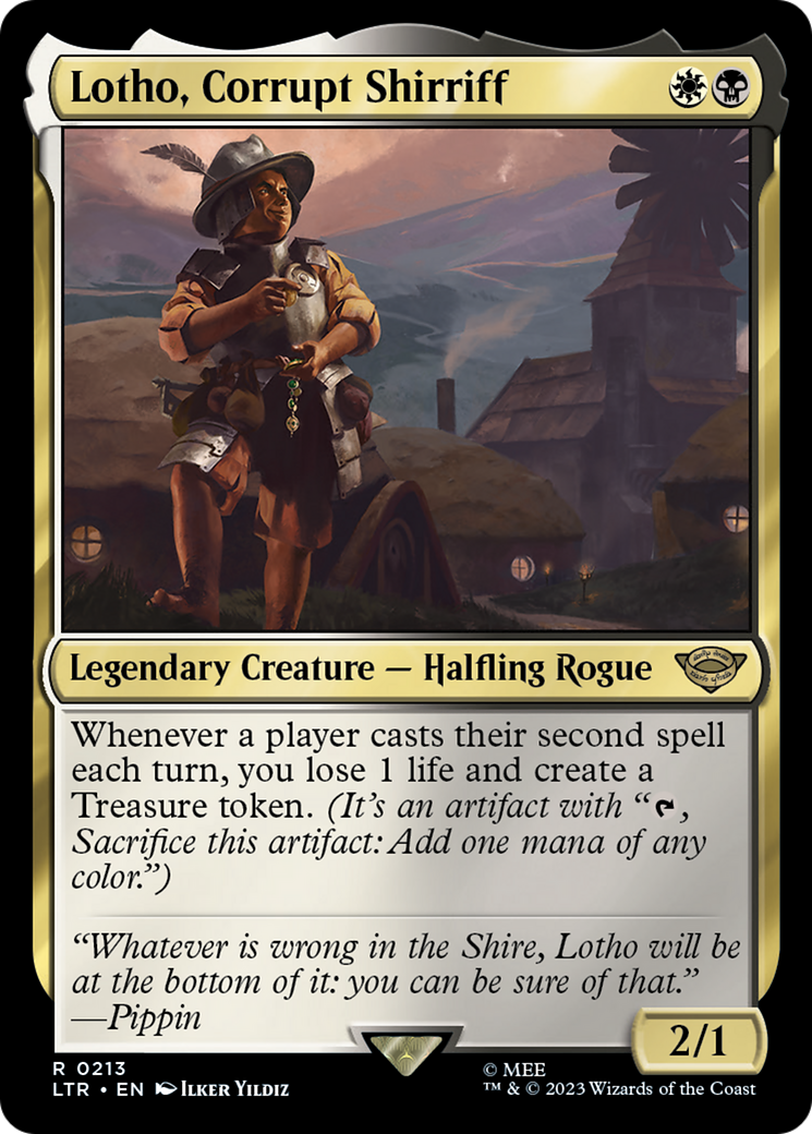 Lotho, Corrupt Shirriff (LTR-213) - The Lord of the Rings: Tales of Middle-earth - Premium MTG Single from Wizards of the Coast - Just $1.19! Shop now at Game Crave Tournament Store