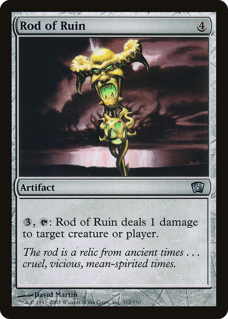Rod of Ruin (8ED-312★) - Eighth Edition Foil - Premium MTG Single from Wizards of the Coast - Just $0.12! Shop now at Game Crave Tournament Store
