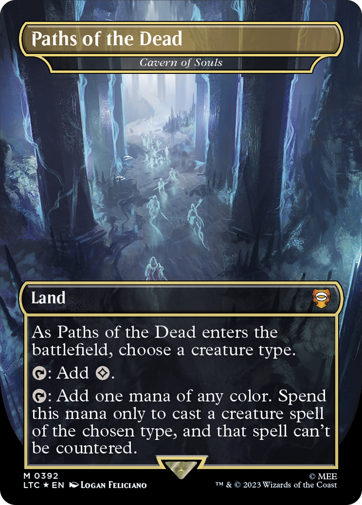 Cavern of Souls (LTC-392) - Tales of Middle-earth Commander / Paths of the Dead (Borderless) Foil - Premium MTG Single from Wizards of the Coast - Just $144.43! Shop now at Game Crave Tournament Store