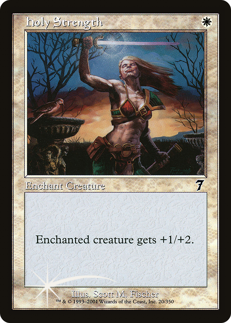 Holy Strength (7ED-20★) - Seventh Edition Foil - Premium MTG Single from Wizards of the Coast - Just $1.67! Shop now at Game Crave Tournament Store