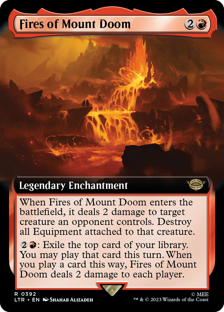 Fires of Mount Doom (LTR-392) - The Lord of the Rings: Tales of Middle-earth: (Extended Art) - Premium MTG Single from Wizards of the Coast - Just $0.73! Shop now at Game Crave Tournament Store