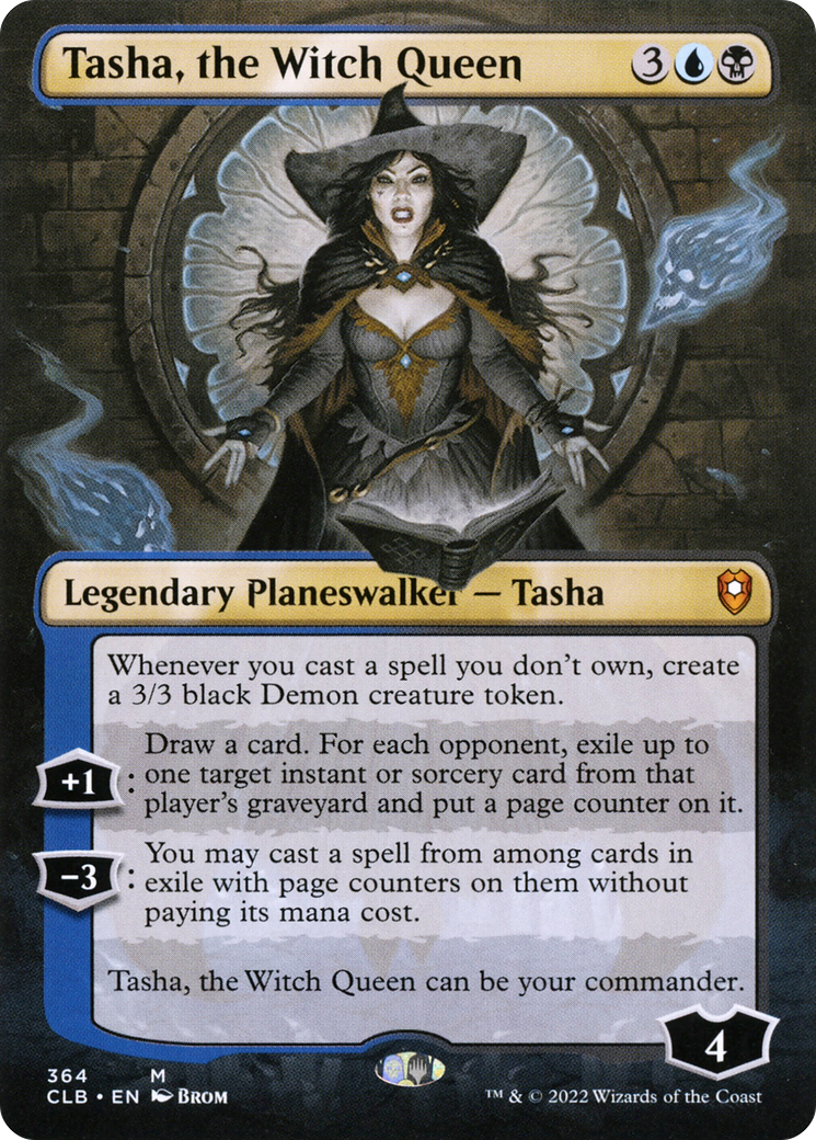 Tasha, the Witch Queen (CLB-364) - Commander Legends: Battle for Baldur's Gate (Borderless) Foil - Premium MTG Single from Wizards of the Coast - Just $2.03! Shop now at Game Crave Tournament Store