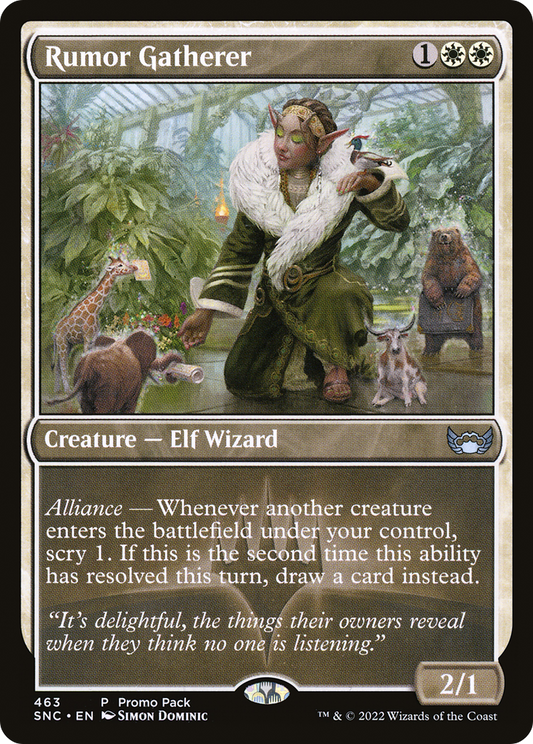 Rumor Gatherer (SNC-463) - Streets of New Capenna - Premium MTG Single from Wizards of the Coast - Just $0.08! Shop now at Game Crave Tournament Store