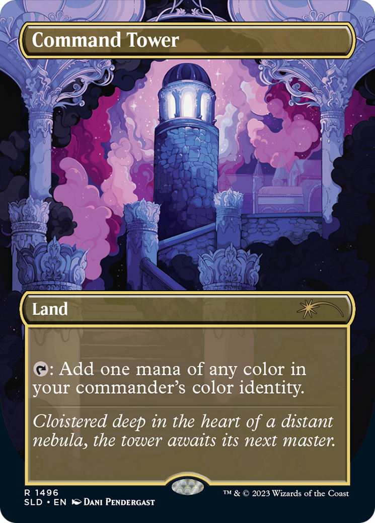 Command Tower (SLD-1496) - Secret Lair Drop (Borderless) - Premium MTG Single from Wizards of the Coast - Just $6.08! Shop now at Game Crave Tournament Store
