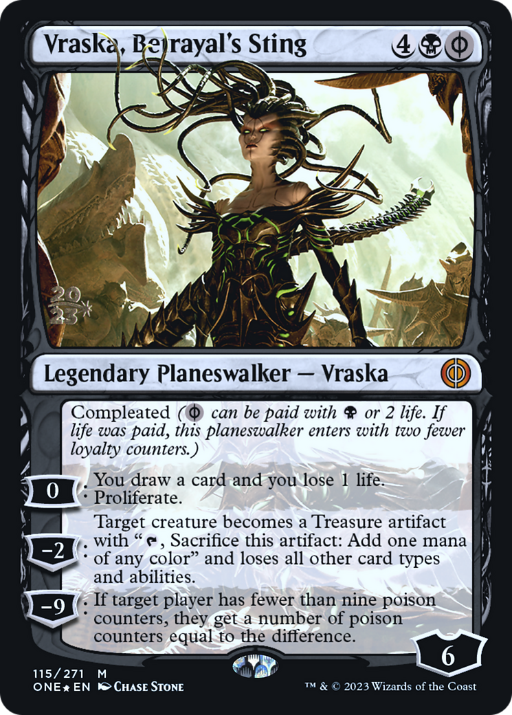 Vraska, Betrayal's Sting (PONE-115S) - Phyrexia: All Will Be One Promos Foil - Premium MTG Single from Wizards of the Coast - Just $3.73! Shop now at Game Crave Tournament Store