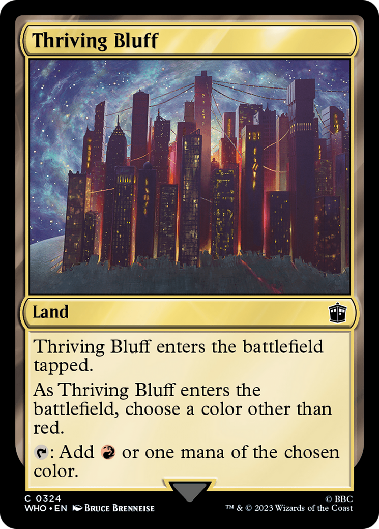 Thriving Bluff (WHO-324) - Doctor Who Foil - Premium MTG Single from Wizards of the Coast - Just $0.08! Shop now at Game Crave Tournament Store