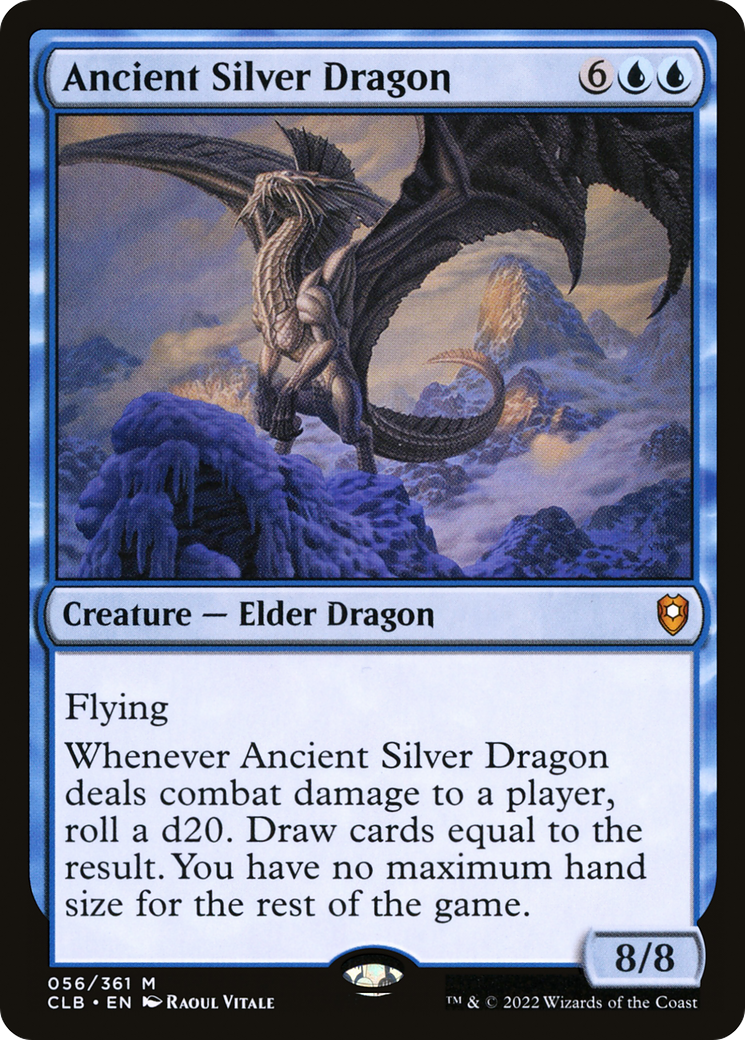 Ancient Silver Dragon (CLB-056) - Commander Legends: Battle for Baldur's Gate Foil - Premium MTG Single from Wizards of the Coast - Just $35.56! Shop now at Game Crave Tournament Store