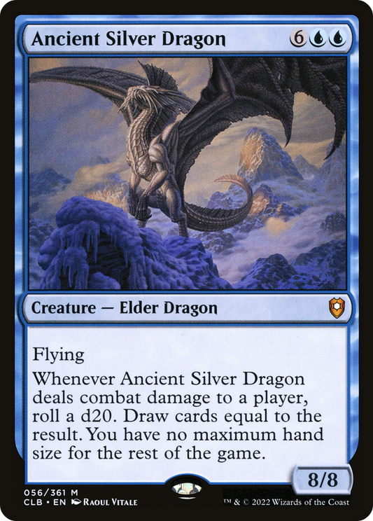 Ancient Silver Dragon (CLB-056) - Commander Legends: Battle for Baldur's Gate Foil - Premium MTG Single from Wizards of the Coast - Just $35.56! Shop now at Game Crave Tournament Store