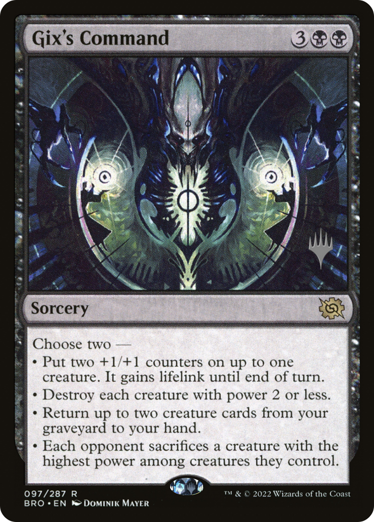 Gix's Command (PBRO-97P) - The Brothers' War Promos Foil - Premium MTG Single from Wizards of the Coast - Just $0.39! Shop now at Game Crave Tournament Store