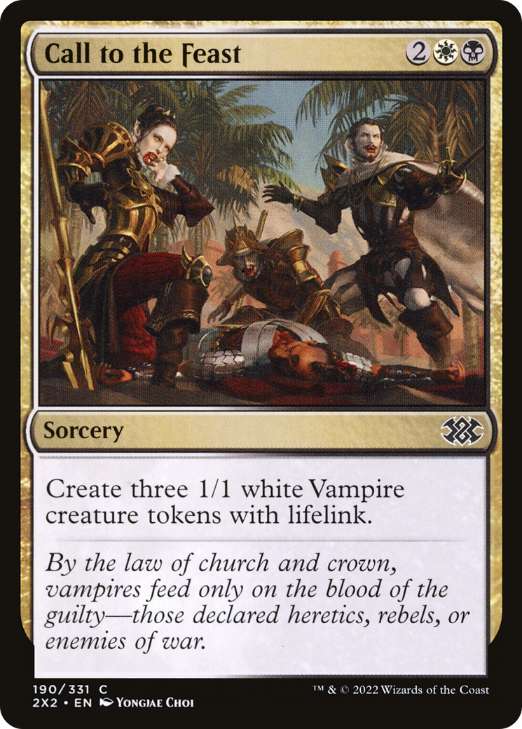 Call to the Feast (2X2-190) - Double Masters 2022 - Premium MTG Single from Wizards of the Coast - Just $0.25! Shop now at Game Crave Tournament Store