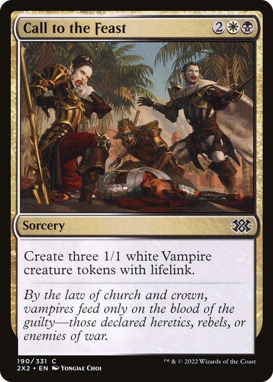 Call to the Feast (2X2-190) - Double Masters 2022 - Premium MTG Single from Wizards of the Coast - Just $0.25! Shop now at Game Crave Tournament Store