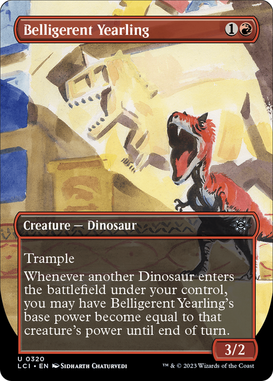 Belligerent Yearling (LCI-320) - The Lost Caverns of Ixalan (Borderless) - Premium MTG Single from Wizards of the Coast - Just $0.08! Shop now at Game Crave Tournament Store