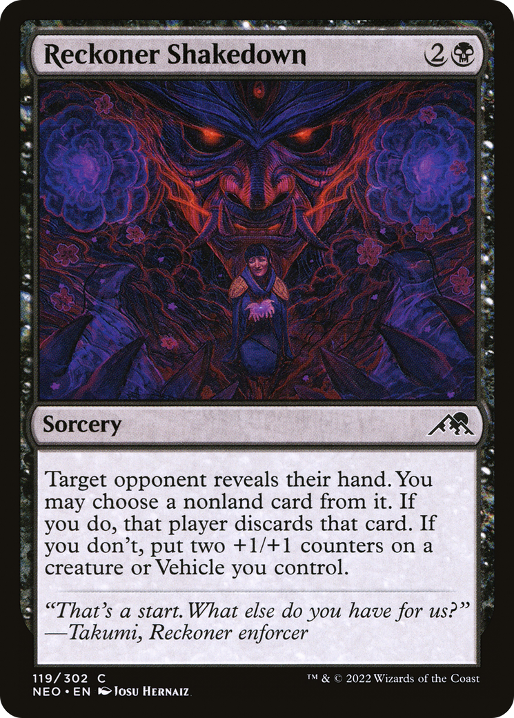 Reckoner Shakedown (NEO-119) - Kamigawa: Neon Dynasty - Premium MTG Single from Wizards of the Coast - Just $0.25! Shop now at Game Crave Tournament Store