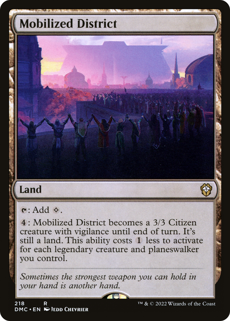 Mobilized District (DMC-218) - Dominaria United Commander - Premium MTG Single from Wizards of the Coast - Just $0.25! Shop now at Game Crave Tournament Store