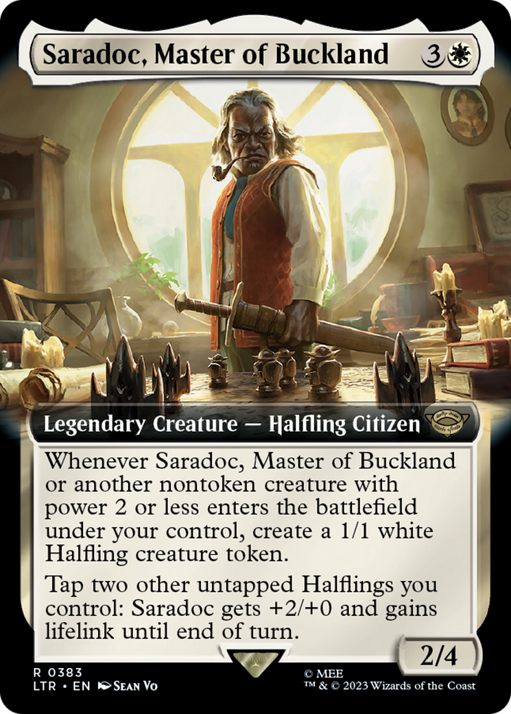 Saradoc, Master of Buckland (LTR-383) - The Lord of the Rings: Tales of Middle-earth: (Extended Art) - Premium MTG Single from Wizards of the Coast - Just $2.02! Shop now at Game Crave Tournament Store