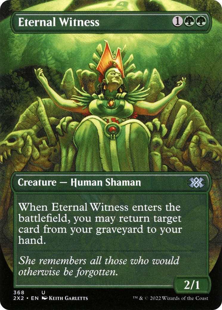 Eternal Witness (2X2-368) - Double Masters 2022 (Borderless) Foil - Premium MTG Single from Wizards of the Coast - Just $0.35! Shop now at Game Crave Tournament Store