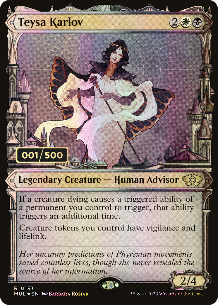 Teysa Karlov (MUL-191Z) - Multiverse Legends: (Showcase) Foil - Premium MTG Single from Wizards of the Coast - Just $70.97! Shop now at Game Crave Tournament Store