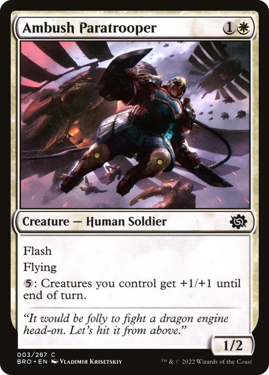 Ambush Paratrooper (BRO-003) - The Brothers' War Foil - Premium MTG Single from Wizards of the Coast - Just $0.25! Shop now at Game Crave Tournament Store