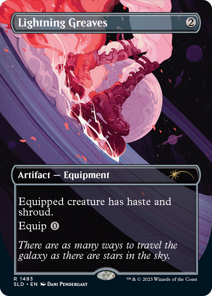 Lightning Greaves (SLD-1493) - Secret Lair Drop (Borderless) - Premium MTG Single from Wizards of the Coast - Just $6.47! Shop now at Game Crave Tournament Store