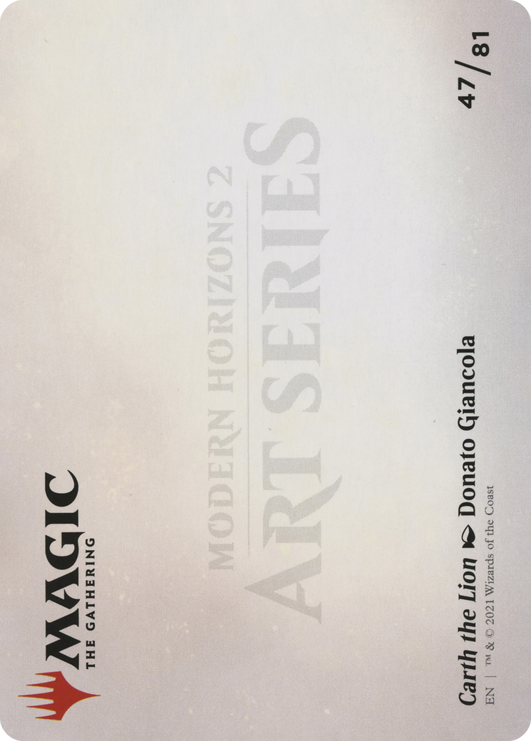 Carth the Lion // Carth the Lion (AMH2-047) - Modern Horizons 2 Art Series (Borderless) Foil - Premium MTG Single from Wizards of the Coast - Just $0! Shop now at Game Crave Tournament Store