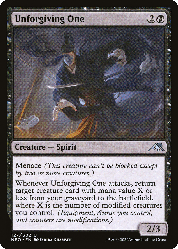 Unforgiving One (NEO-127) - Kamigawa: Neon Dynasty - Premium MTG Single from Wizards of the Coast - Just $0.25! Shop now at Game Crave Tournament Store