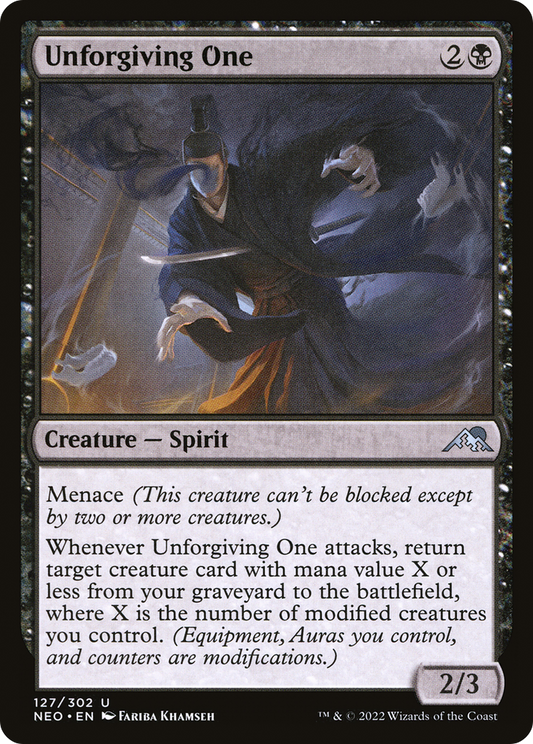 Unforgiving One (NEO-127) - Kamigawa: Neon Dynasty - Premium MTG Single from Wizards of the Coast - Just $0.25! Shop now at Game Crave Tournament Store