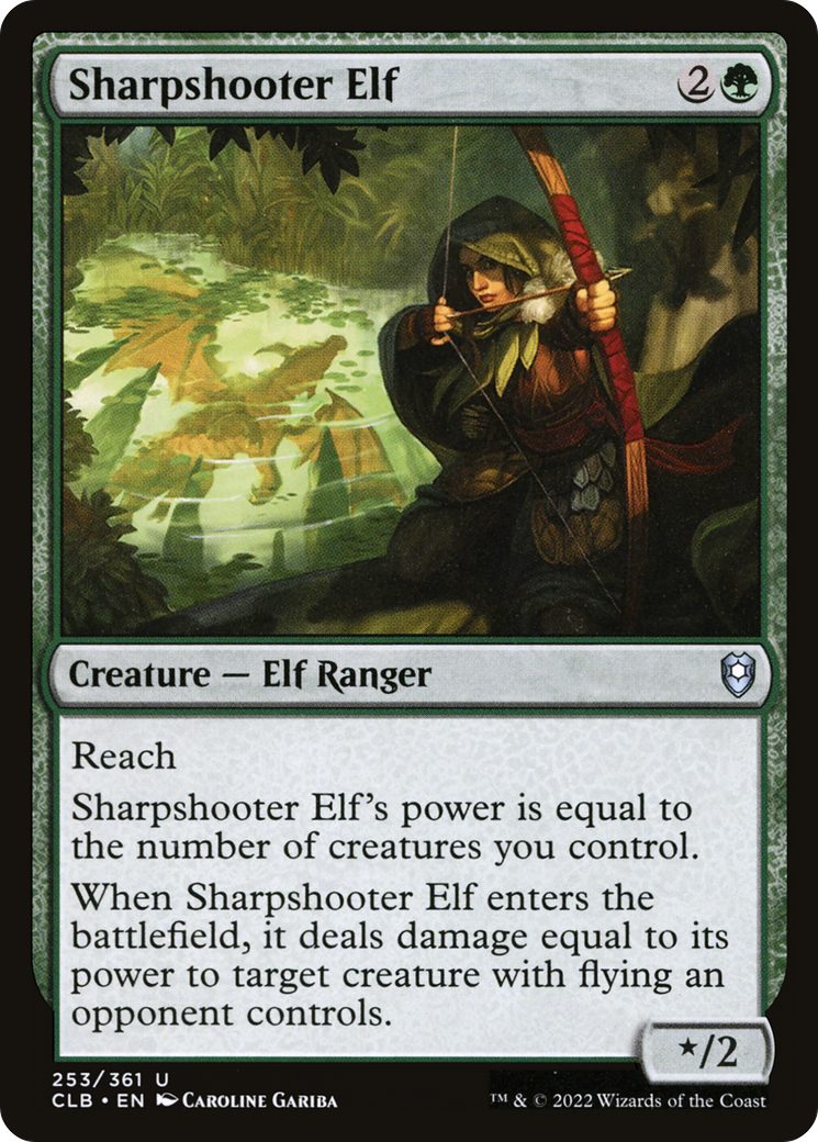 Sharpshooter Elf (CLB-253) - Commander Legends: Battle for Baldur's Gate - Premium MTG Single from Wizards of the Coast - Just $0.08! Shop now at Game Crave Tournament Store