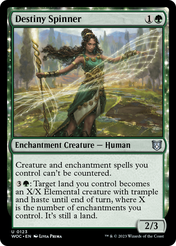 Destiny Spinner (WOC-123) - Wilds of Eldraine Commander - Premium MTG Single from Wizards of the Coast - Just $0.99! Shop now at Game Crave Tournament Store